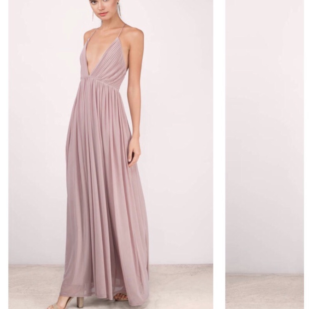 Blush boho prom dress